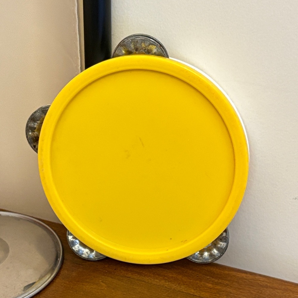 Vintage Fisher-Price Red and Yellow Toy Drum Set - Picture 3 of 4